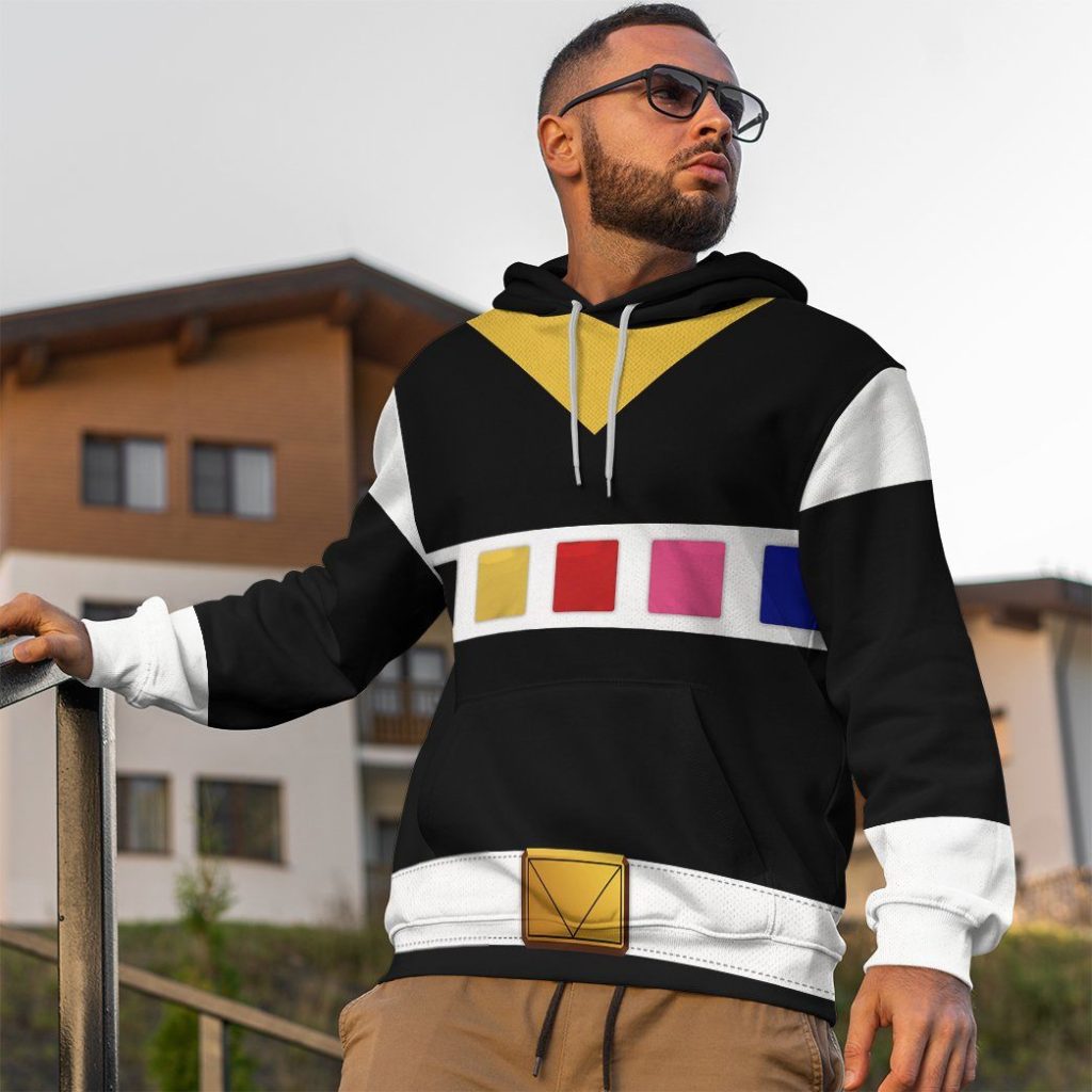 3D Power Rangers in Space Black  Apparel - Image 8