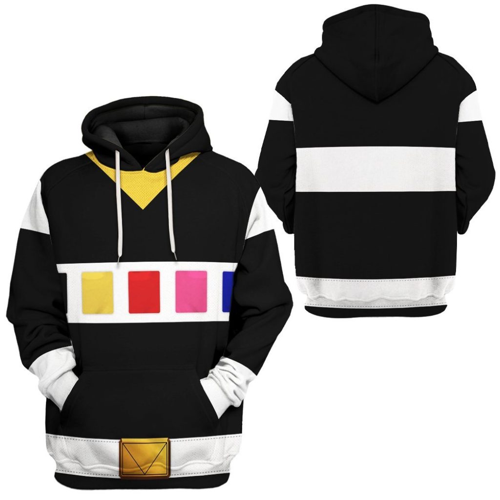 3D Power Rangers in Space Black  Apparel