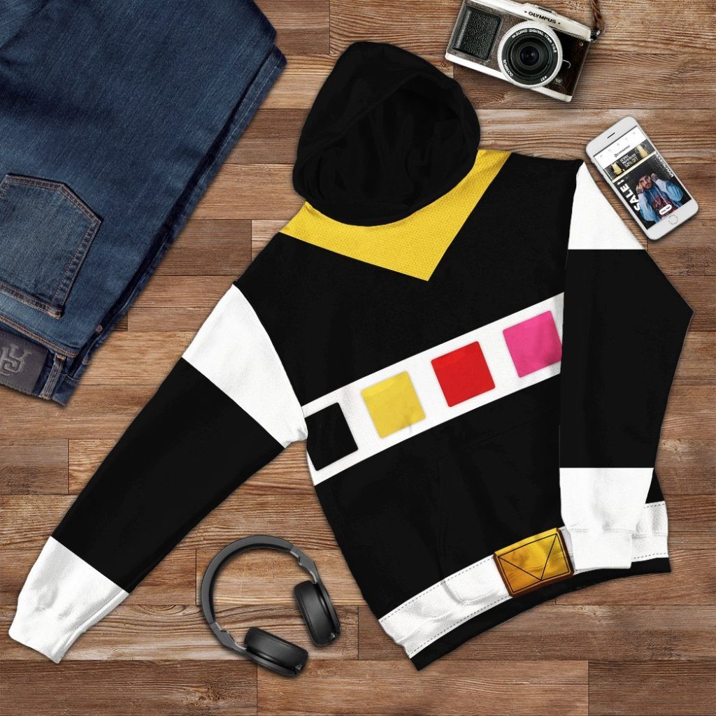 3D Power Rangers in Space Black  Apparel - Image 9