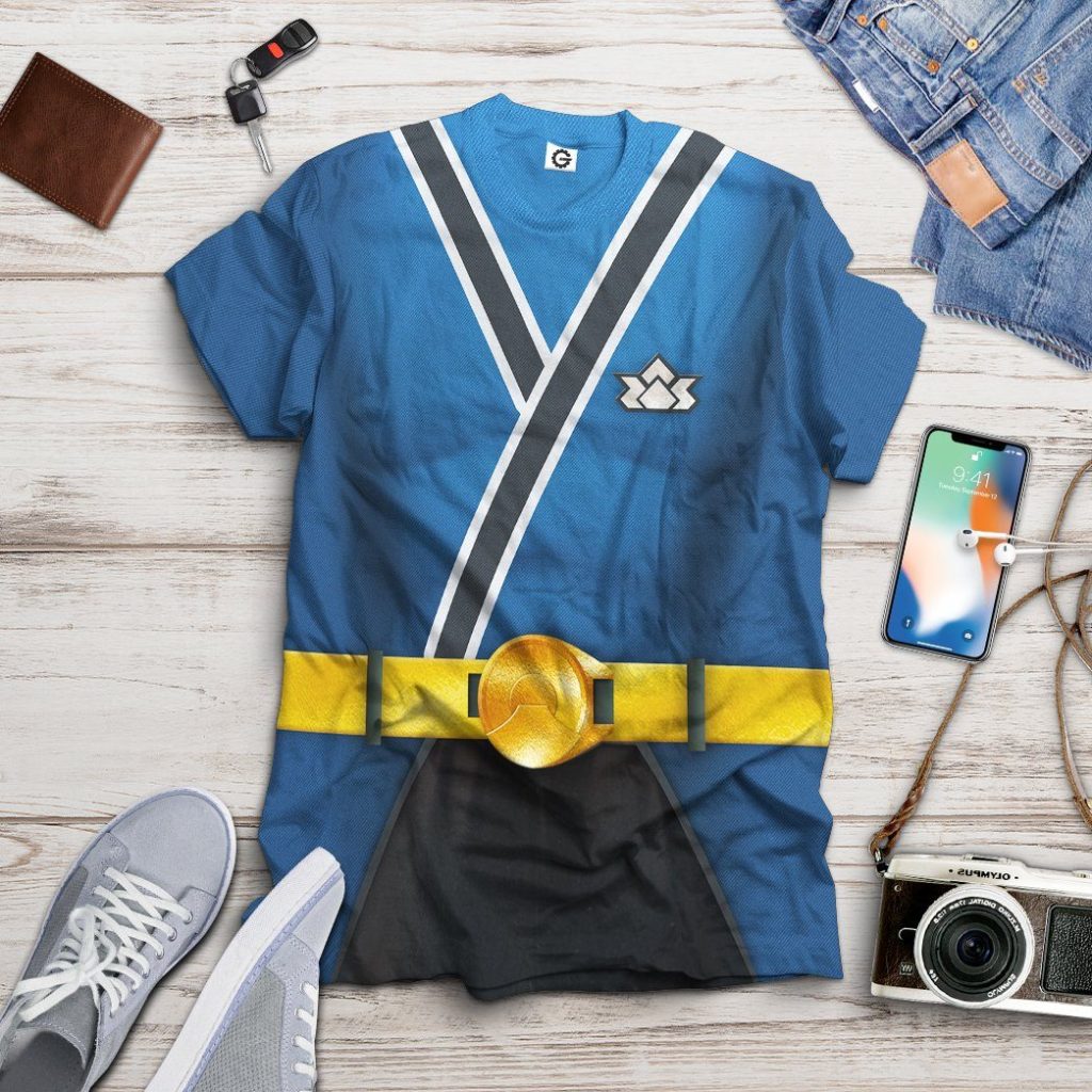 3D Power Rangers Samurai Blue  Apparel - Image 10