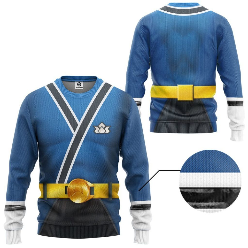 3D Power Rangers Samurai Blue  Apparel - Image 2