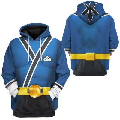 3D Power Rangers Samurai Blue  Apparel