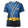 gearhuman 3d power rangers samurai blue custom tshirt hoodie apparel gv08018 3d apparel t shirt s 757751 - Power Rangers Store