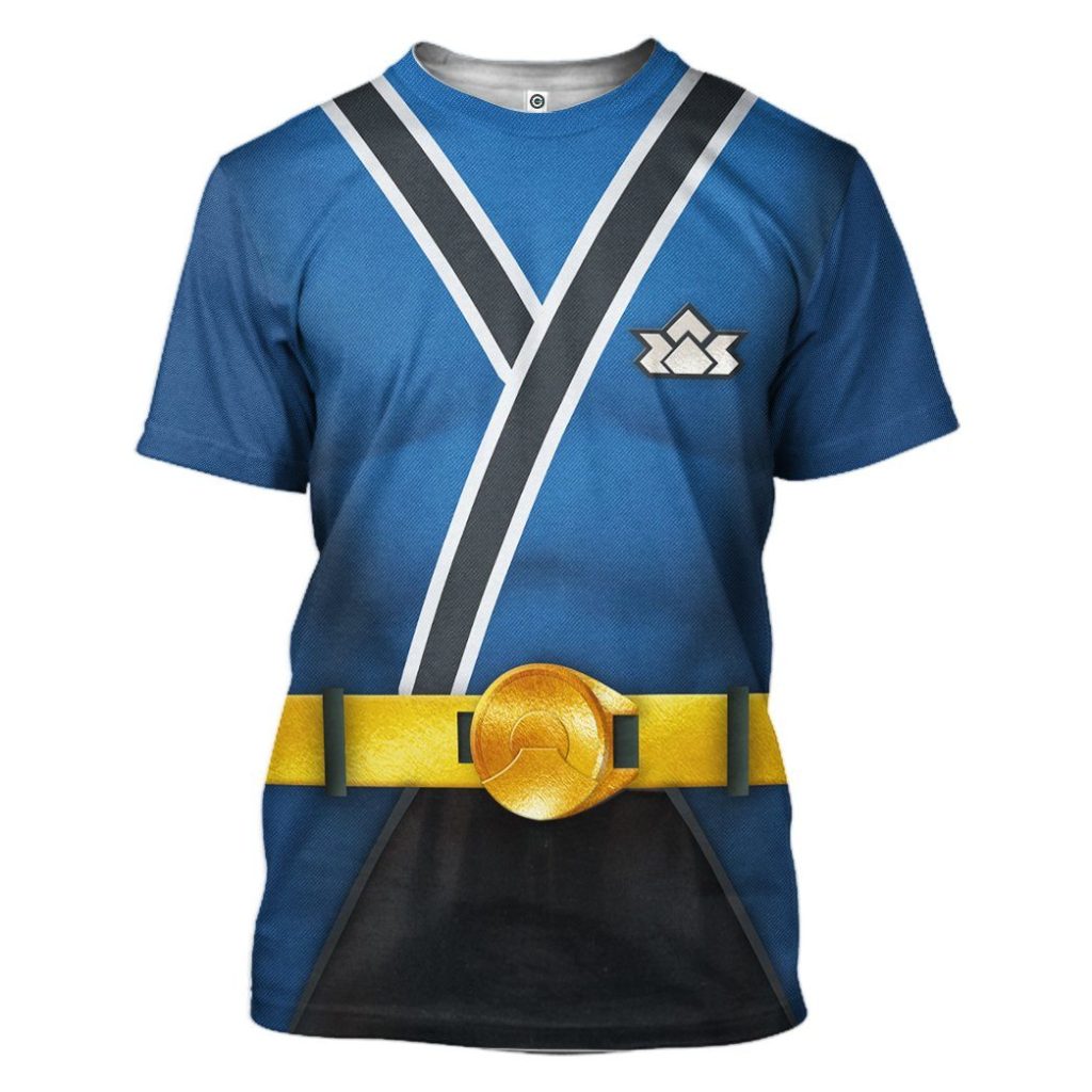 3D Power Rangers Samurai Blue  Apparel - Image 6