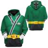 gearhuman 3d power rangers samurai green custom tshirt hoodie apparel gv08017 3d apparel 618509 - Power Rangers Store