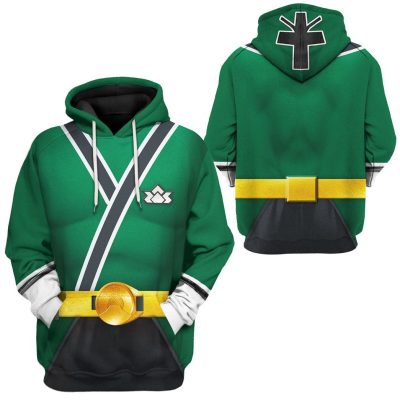 3D Power Rangers Samurai Green  Apparel