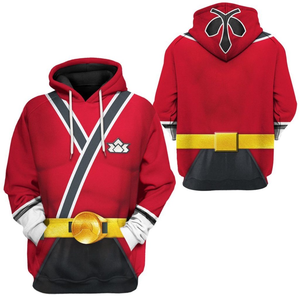 3D Power Rangers Samurai Red  Apparel