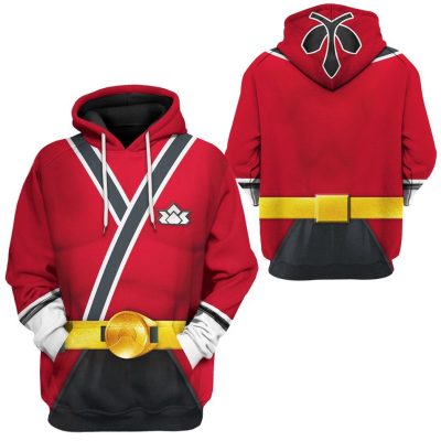 3D Power Rangers Samurai Red  Apparel