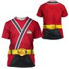 gearhuman 3d power rangers samurai red custom tshirt hoodie apparel gv08016 3d apparel 602165 - Power Rangers Store
