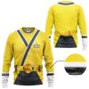 gearhuman 3d power rangers samurai yellow custom tshirt hoodie apparel gv08019 3d apparel 920657 - Power Rangers Store