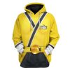gearhuman 3d power rangers samurai yellow custom tshirt hoodie apparel gv08019 3d apparel hoodie s 366117 - Power Rangers Store