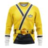 gearhuman 3d power rangers samurai yellow custom tshirt hoodie apparel gv08019 3d apparel long sleeve s 588419 - Power Rangers Store