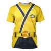 gearhuman 3d power rangers samurai yellow custom tshirt hoodie apparel gv08019 3d apparel t shirt s 678473 - Power Rangers Store