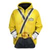 gearhuman 3d power rangers samurai yellow custom tshirt hoodie apparel gv08019 3d apparel zip hoodie s 203977 - Power Rangers Store