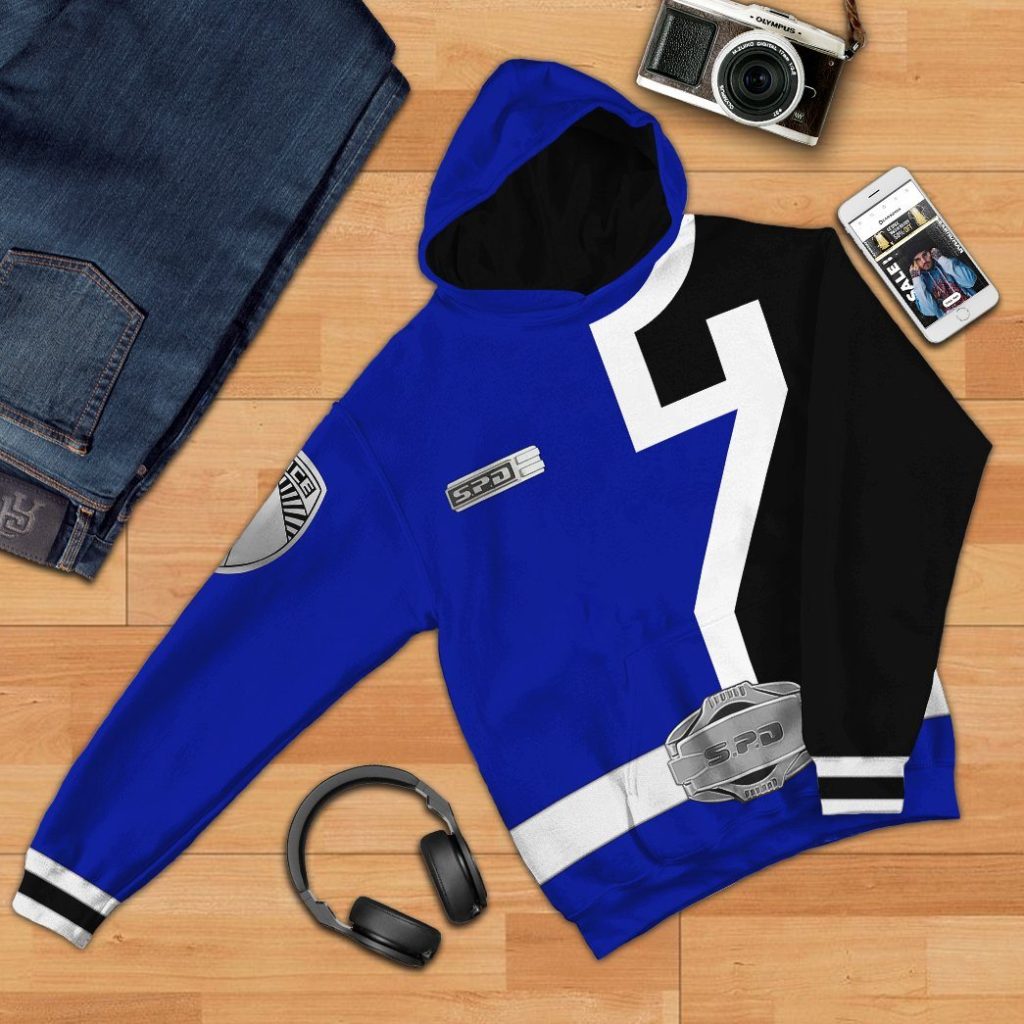 3D Power Rangers S.P.D Blue  Apparel - Image 8
