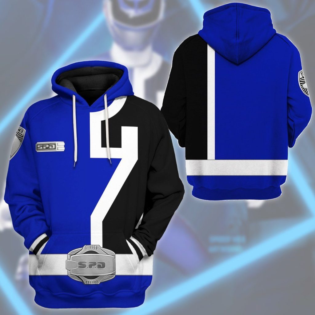 3D Power Rangers S.P.D Blue  Apparel - Image 10