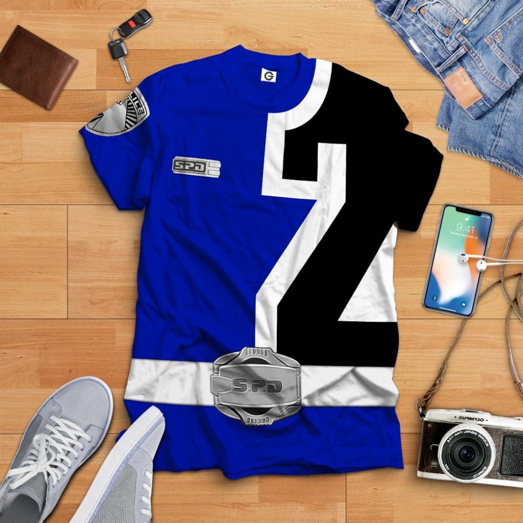 3D Power Rangers S.P.D Blue  Apparel - Image 9