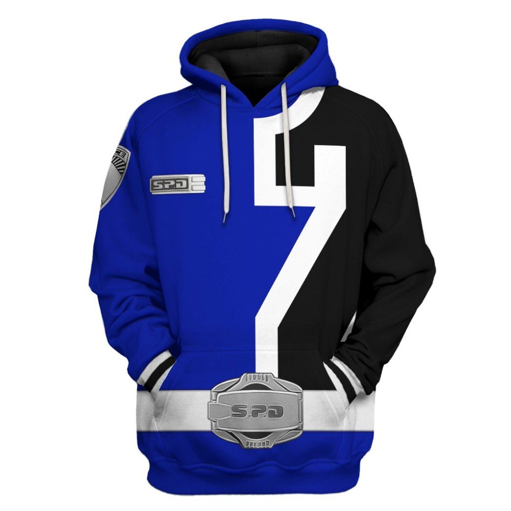 3D Power Rangers S.P.D Blue  Apparel - Image 4