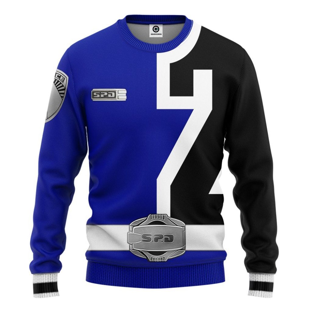 3D Power Rangers S.P.D Blue  Apparel - Image 5