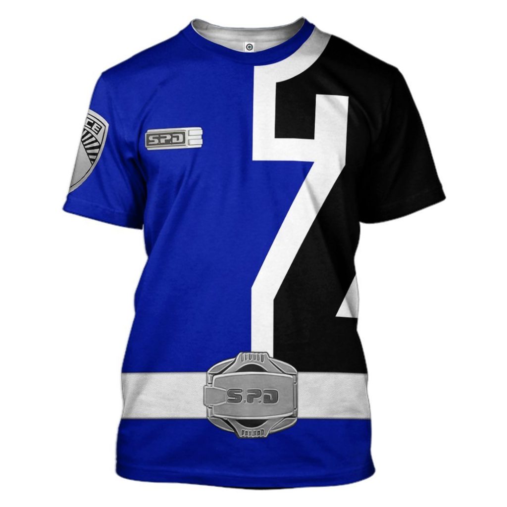 3D Power Rangers S.P.D Blue  Apparel - Image 6