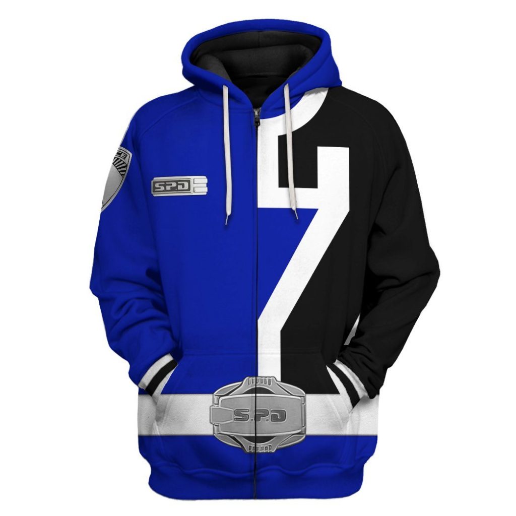 3D Power Rangers S.P.D Blue  Apparel - Image 7