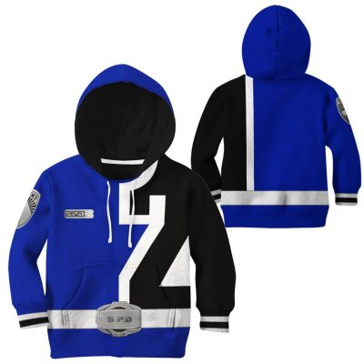 gearhuman 3d power rangers spd blue tshirt hoodie kids gb220210 kid 3d apparel 563232 66fc5e22 6784 42d8 b22f 9c5923e1b8f8 - Power Rangers Store