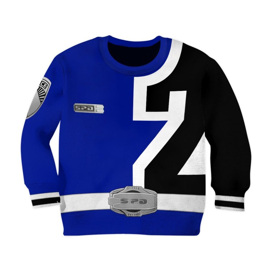 3D Power Rangers SPD Blue Kids Sweatshirt