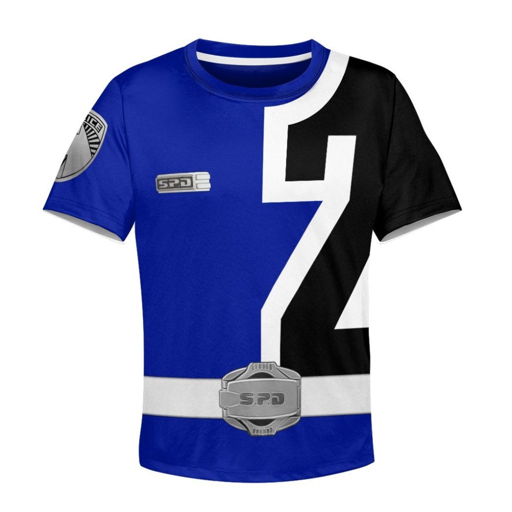 3D Power Rangers SPD Blue Kids T-shirt