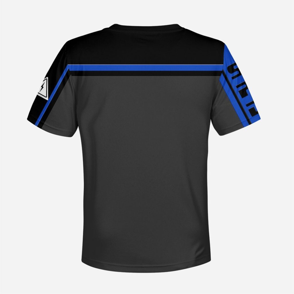 3D Power Rangers SPD Blue Uniform Kids T-shirt - Image 3