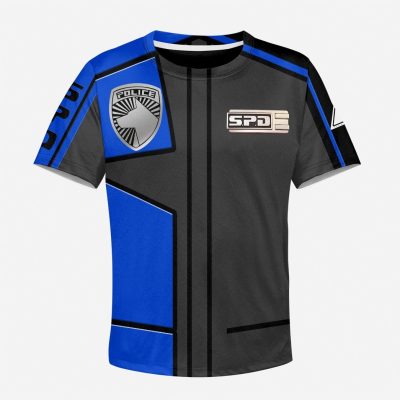 3D Power Rangers SPD Blue Uniform Kids T-shirt