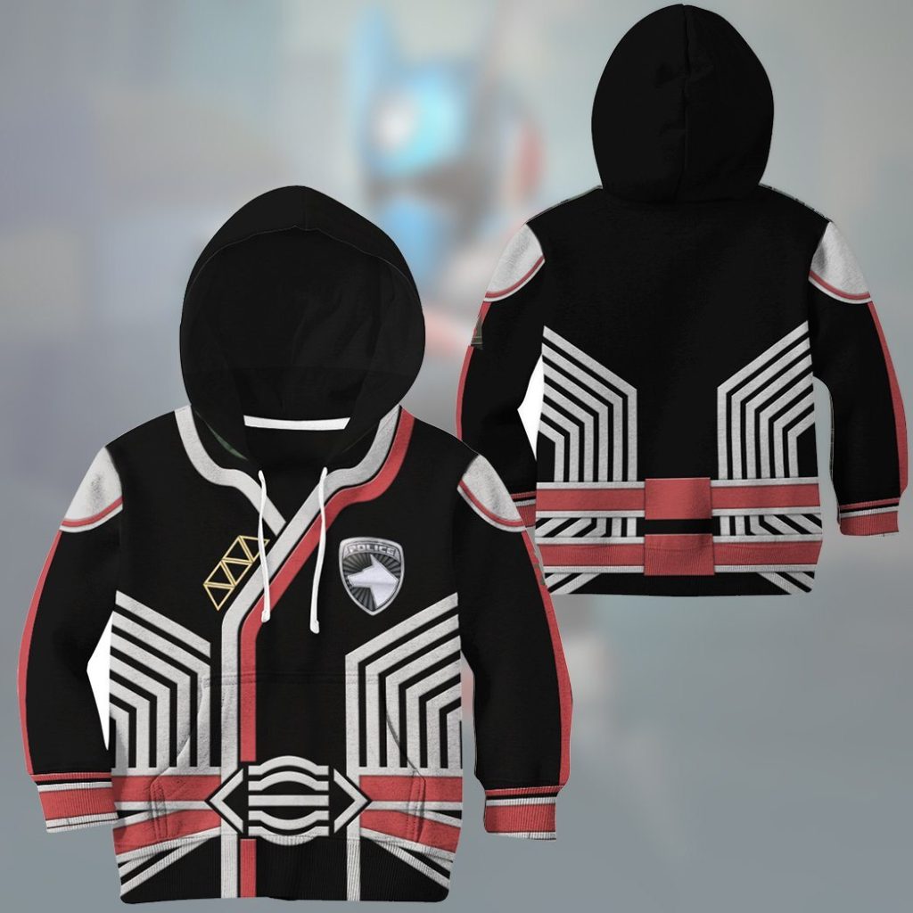 3D Power Rangers SPD Commander Anubis Cruger Shadow Kids Hoodie - Image 4