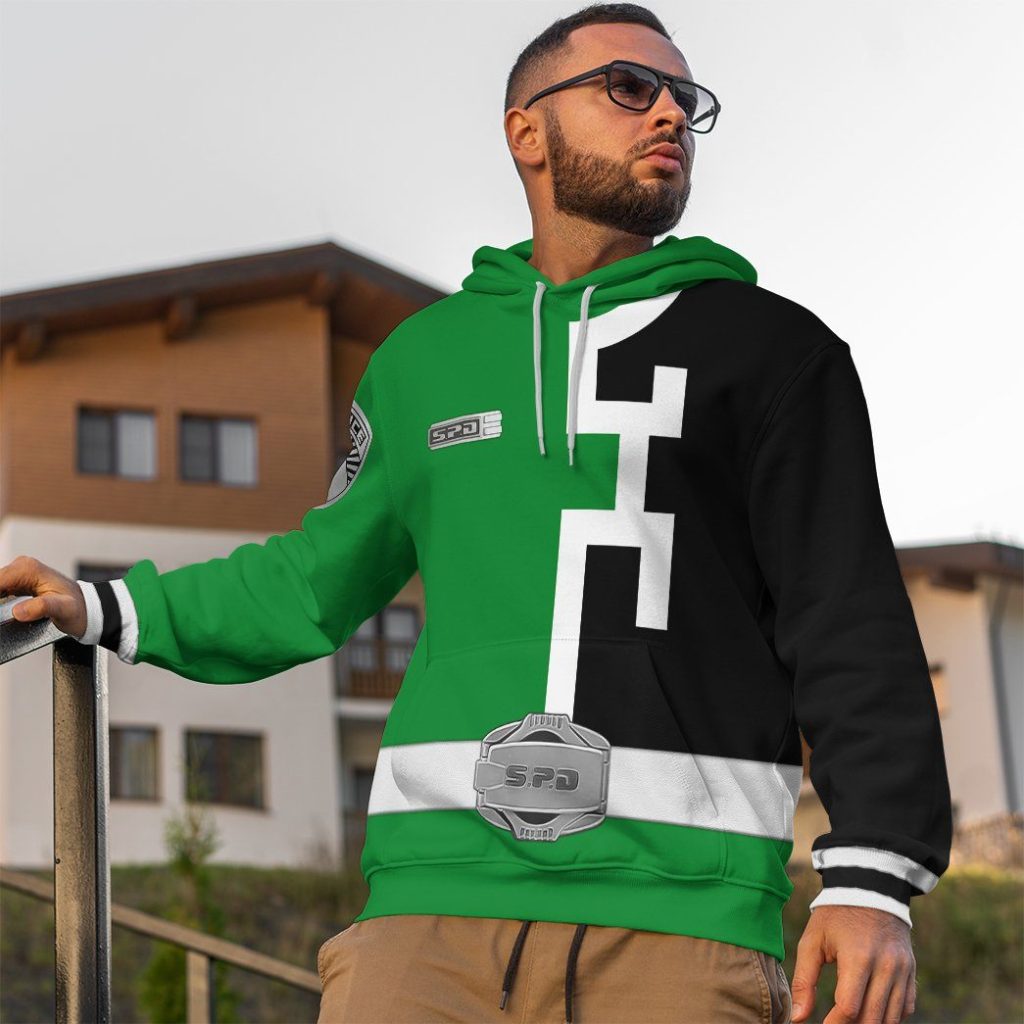 3D Power Rangers S.P.D Green  Apparel - Image 11