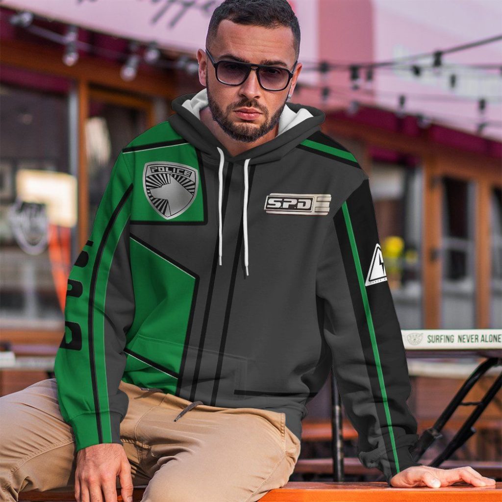 3D Power Rangers S.P.D Green Uniform  Apparel - Image 9