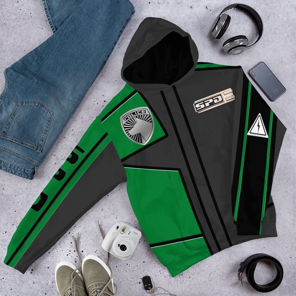 3D Power Rangers S.P.D Green Uniform  Apparel - Image 10