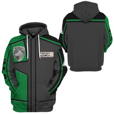 3D Power Rangers S.P.D Green Uniform  Apparel