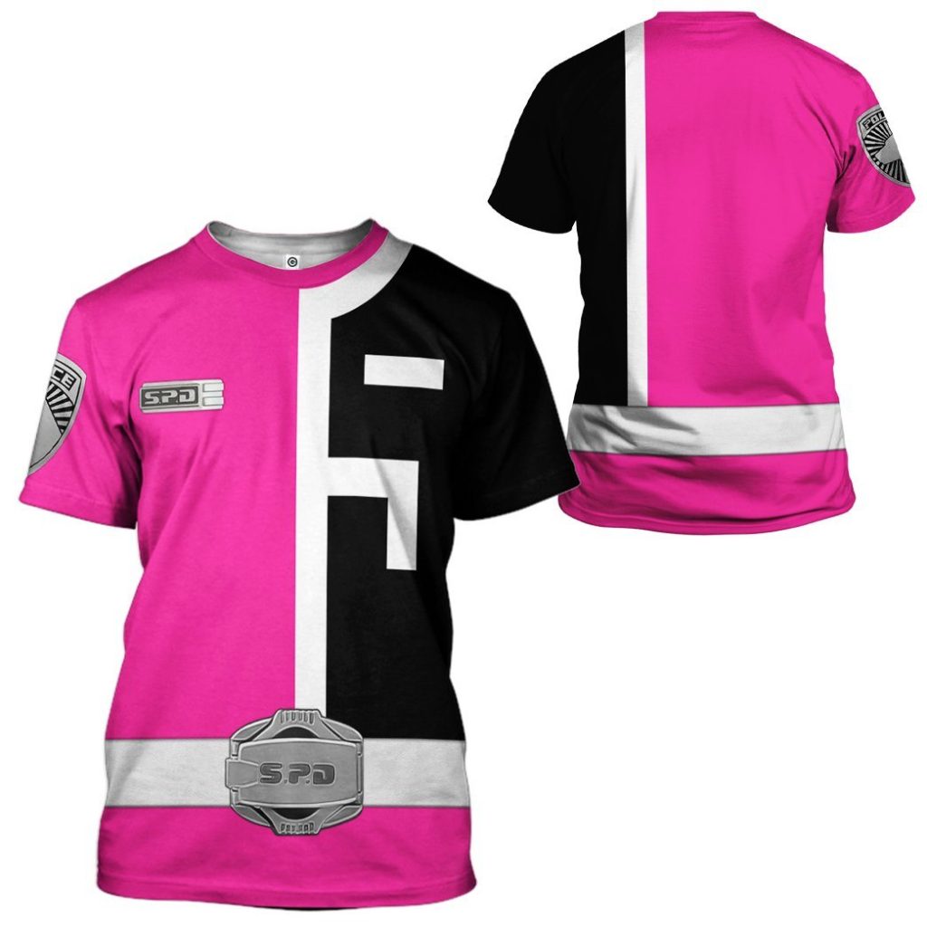 3D Power Rangers S.P.D Pink  Apparel - Image 3