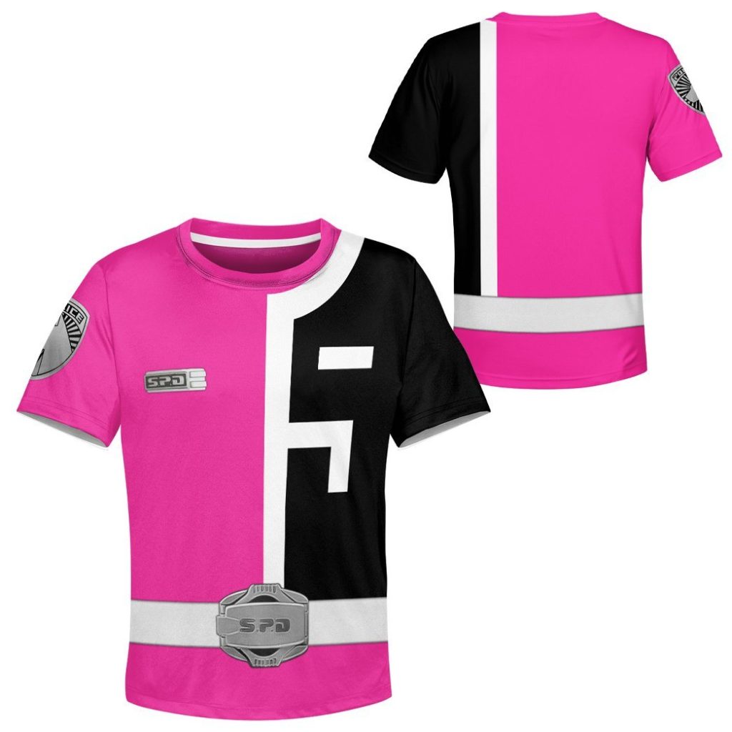 3D Power Rangers SPD Pink Kids T-shirt - Image 2