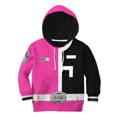 3D Power Rangers SPD Pink Kids Hoodie