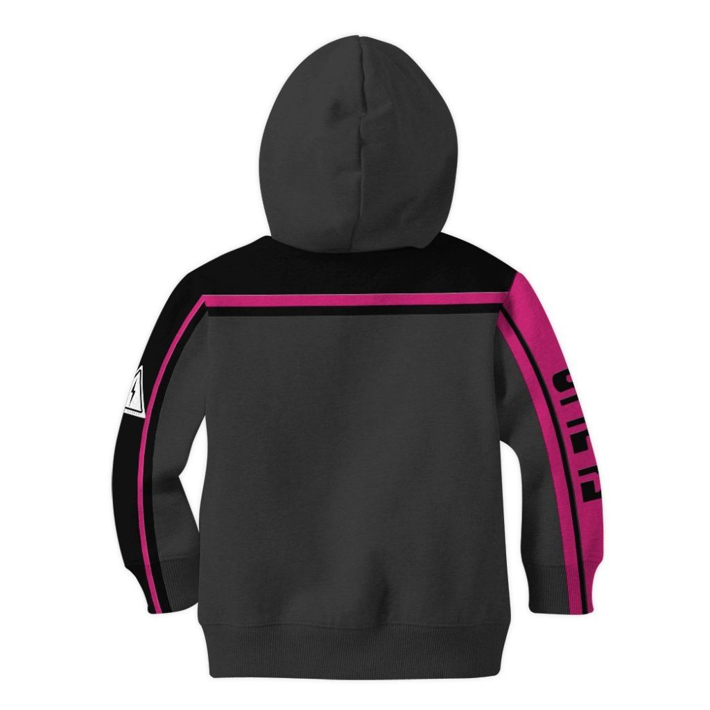 3D Power Rangers SPD Pink Uniform Kids Hoodie - Image 3