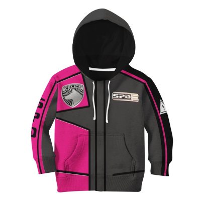 3D Power Rangers SPD Pink Uniform Kids Hoodie