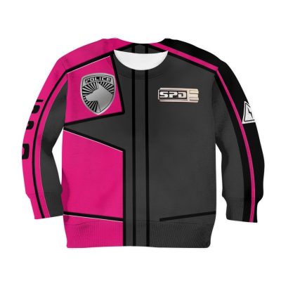 3D Power Rangers SPD Pink Uniform Kids Sweatshirt