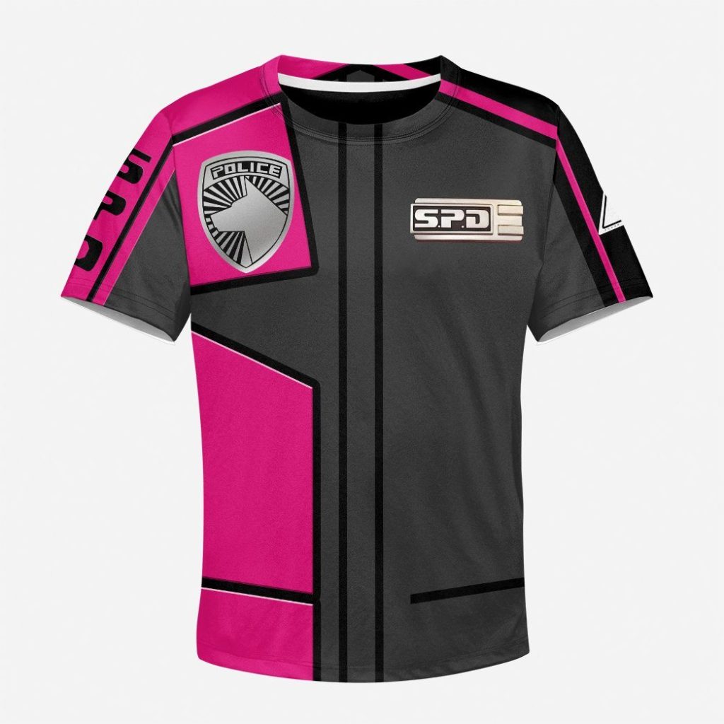 3D Power Rangers SPD Pink Uniform Kids T-shirt