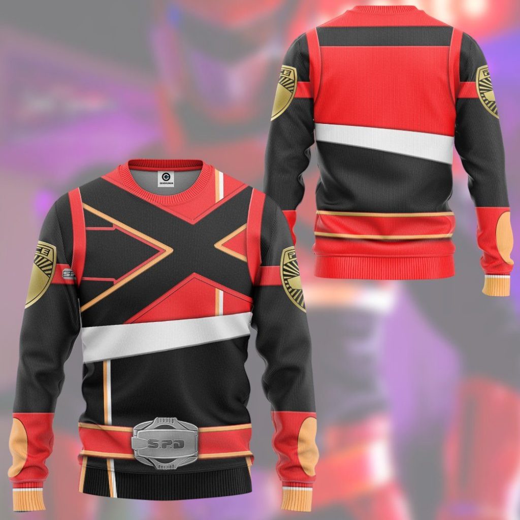 3D Power Rangers S.P.D Red Soul Of The Dragon  Apparel - Image 12