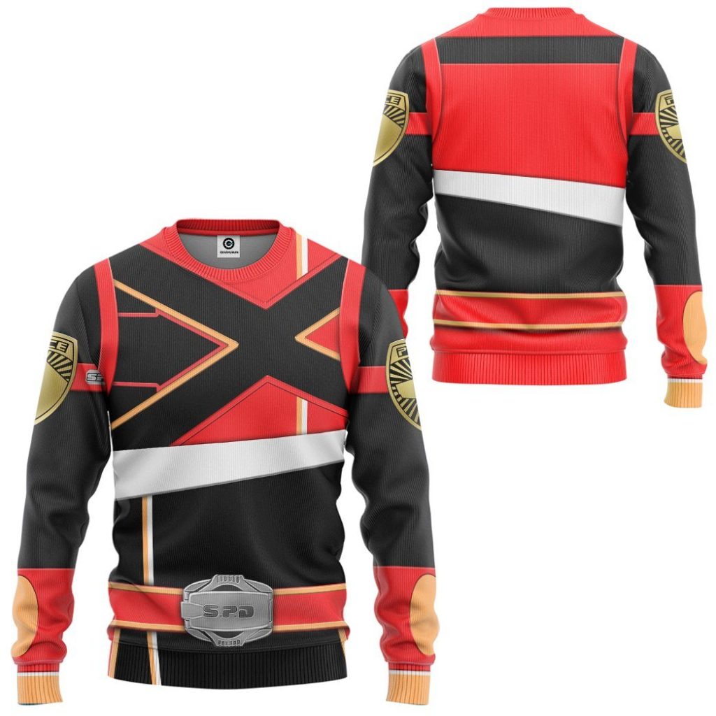 3D Power Rangers S.P.D Red Soul Of The Dragon  Apparel - Image 6