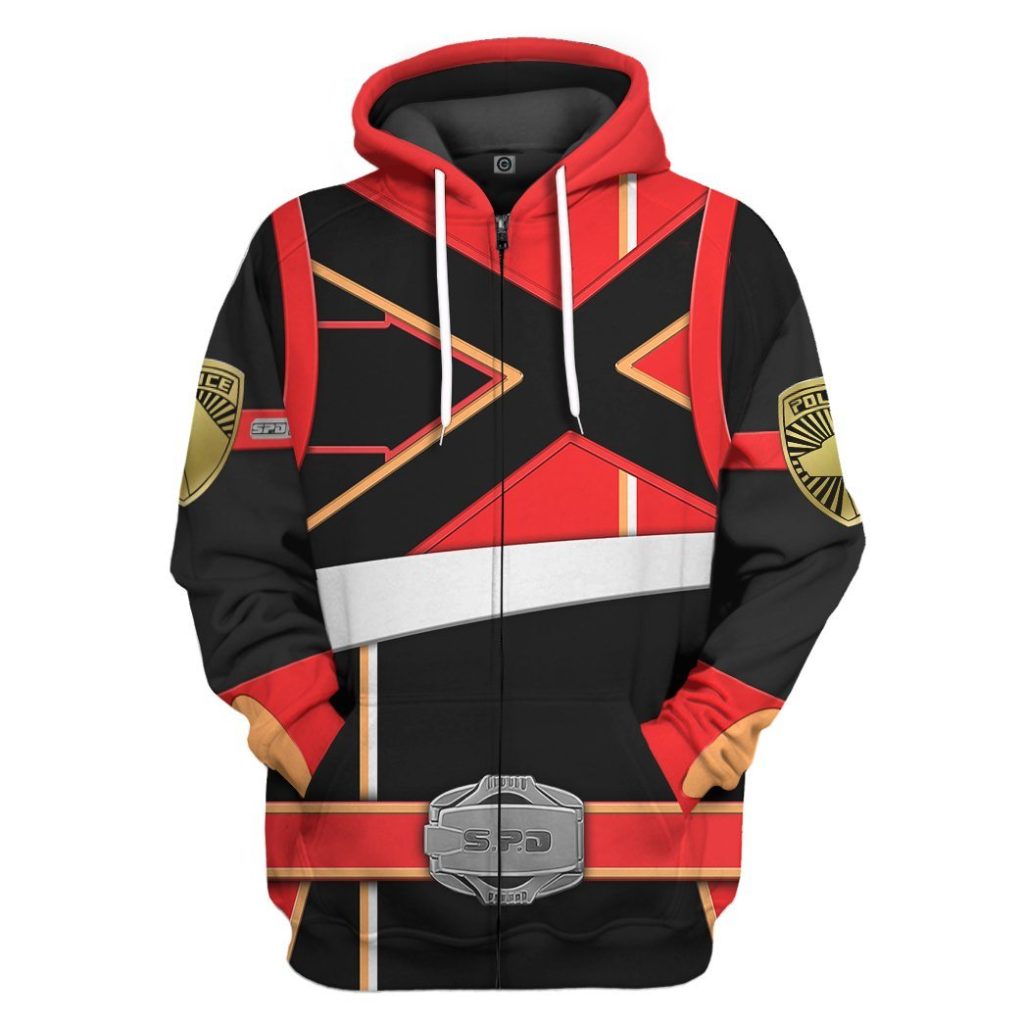 3D Power Rangers S.P.D Red Soul Of The Dragon  Apparel - Image 5