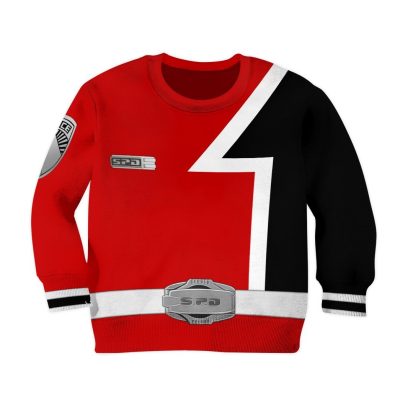 3D Power Rangers SPD Red Kids Sweatshirt