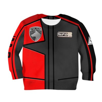 3D Power Rangers SPD Red Uniform  KidSweatshirt