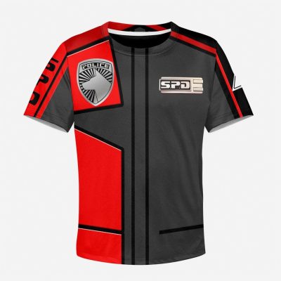 3D Power Rangers SPD Red Uniform Kids T-shirt