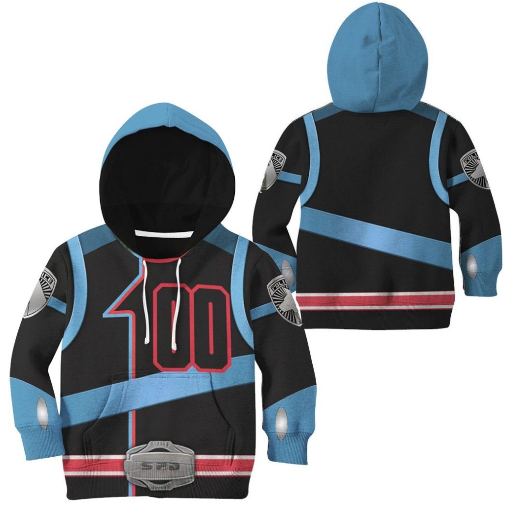3D Power Rangers SPD Shadow Kids Hoodie - Image 2
