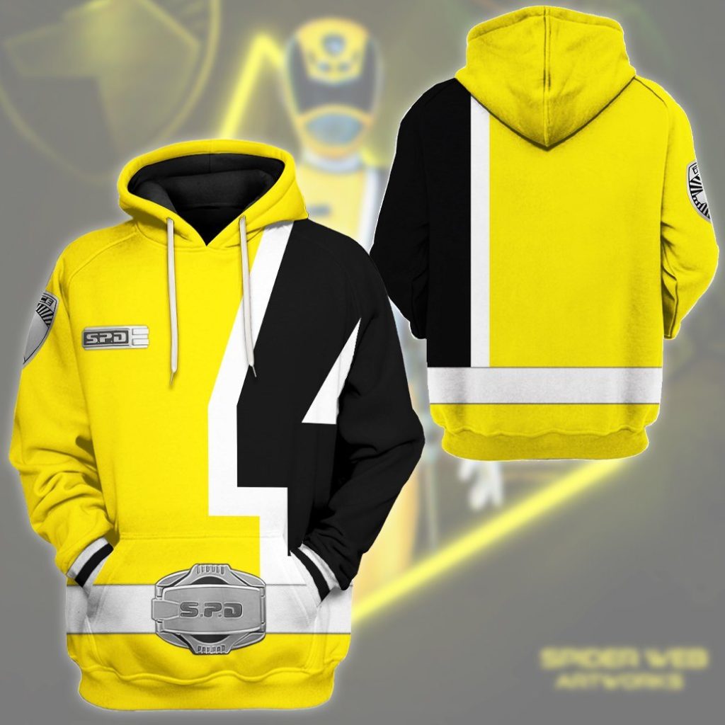 3D Power Rangers S.P.D Yellow  Apparel - Image 10